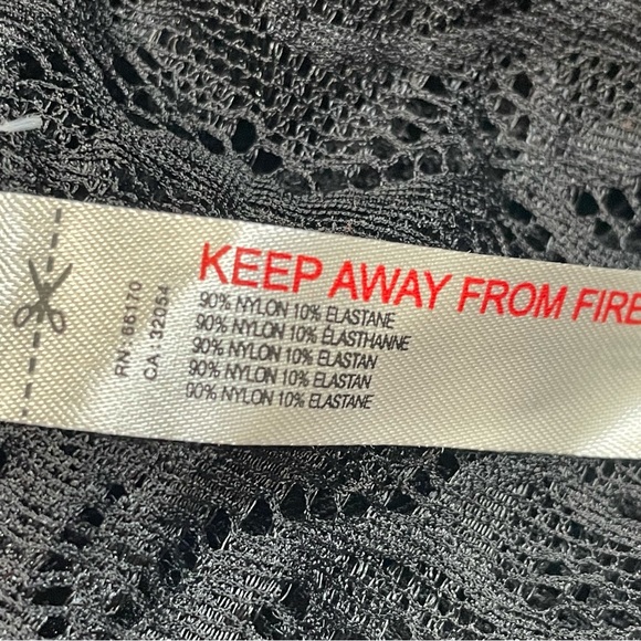 Free People Women’s In My Head Sheer Lace Bodysuit Thong Black Lace LARGE NWOT - Picture 14 of 15